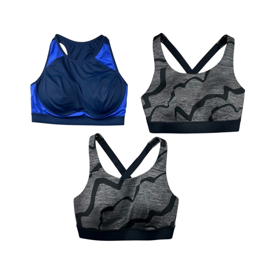 Crane To Fit Bust Sports Bras Size M 2‎ black 1 Blue